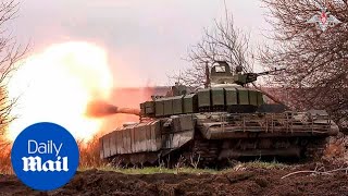 Russian soldier abandoned by his fleeing comrades as they escape on an armoured vehicle [upl. by Ynnavoig]