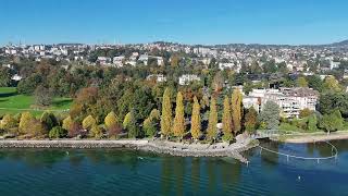 Lausanne amp Région Lavaux avec les couleurs dautomnes en drone [upl. by Fiorenza359]