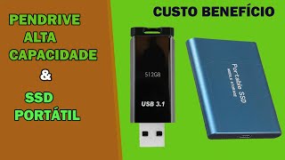 Melhor Pen Drive e SSD portátil custo benefício com ALTA CAPACIDADE de armazenamento [upl. by Vevina]