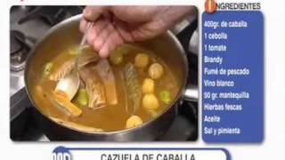 Receta de una cazuela de caballa [upl. by Aisatsanna703]