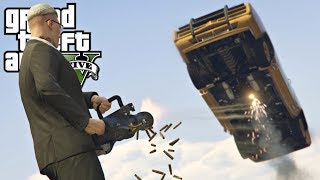 GTA 5 ONLINE  MINIGUN vs CARROS BLINDADOS SERVIÇO ÉPICO [upl. by Eenobe669]