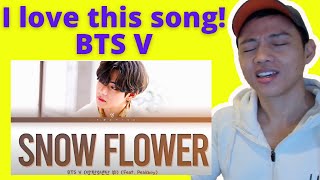 Snow Flower feat Peakboy by BTS V  Reaction [upl. by Llewkcor372]