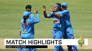 Kaur guides India to finalover win  CommBank T20 INTL TriSeries [upl. by Eisele]