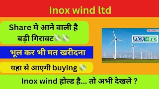 Inox Wind share latest news  Inox wind share news today  कितनी गिरावट और बाकी🛑🛑📣📣 [upl. by Aeneus]