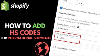 Shopify How to Add HS Codes to Products [upl. by Kenwood609]