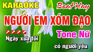 Karaoke Người Em Xóm Đạo Beat Hay Tone Nữ Nhạc Sống  Hoài Phong [upl. by Canada]