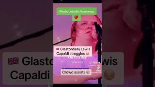 Crowd Helps Lewis Capaldi Sing Through Tourettes Attack lewiscapaldi shorts [upl. by Meghann762]