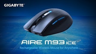 GIGABYTE  quotAIRE M93 ICEquot Rechargeable Wireless Mouse for Anywhere [upl. by Samot]