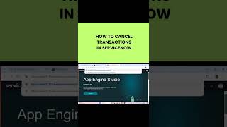 Concept of the canceling transactions in ServiceNow [upl. by Mani]