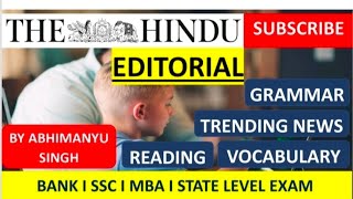 Editorial Analysis20th November2024 thehindu newspaper englishbyabhimanyusingh7444 [upl. by Eitteb]