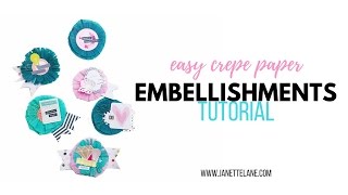 Embellishments Tutorial  Crepe Paper Medallions [upl. by Zalucki]