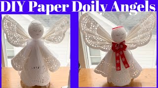 How To Make Paper Doily Angel  Quick amp Easy Christmas Decoration  The Twins Day DIY Art amp Craft [upl. by Eeresid657]