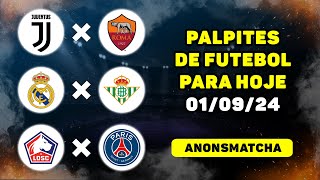 Palpite de futebol para hoje Juventus  Roma Real Madrid  Betis Lille  PSG [upl. by Nor]