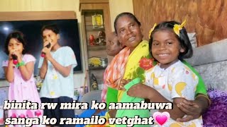 Binita rw mira ko aamabuwa sanga k ramailo vetghat 💗 [upl. by Aneej994]