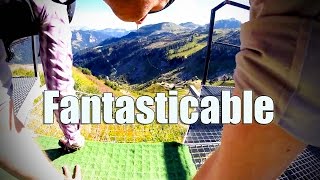 100kph Zip Line POV Flight Fantasticable Chatel France   What to do in Morzine this Summer [upl. by Ledoux]