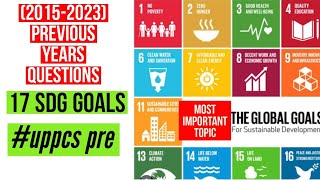 17 SDG goals previous years questions uppcspre [upl. by Eliza669]