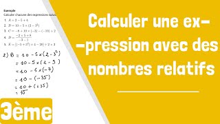 Comment calculer une expression avec des nombres relatifs [upl. by Novar]