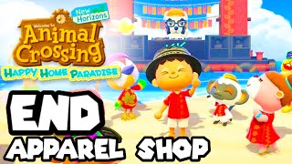 Animal Crossing Happy Home Paradise  Part 36End  Apparel Shop [upl. by Enihsnus]