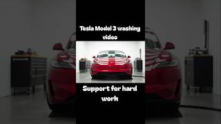 Tesla Model 3 washing video trending tesla elonmusk supercar short video  viral videos  car [upl. by Sclater]