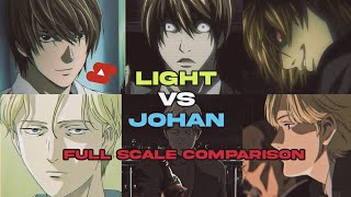 Light Yagami VS Johan Liebert Full Scale Comparison animeedit [upl. by Forward]