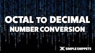 Octal to Decimal Number Conversion with Decimal Point  Number System Conversions [upl. by Niddala]