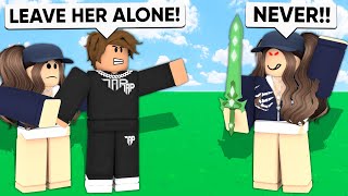 My GIRLFRIENDs EVIL TWIN Came Back So I 1v1d HER Roblox Bedwars [upl. by Lynden]