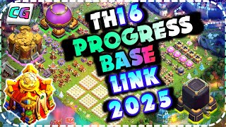 New TH16 Progress Base and Showcase Base with Link COC TH16 Funny Troll Base 2025 [upl. by Nuzzi557]