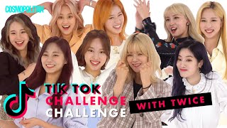 KPop Girl Group TWICE Nailed These Crazy TikTok Dances  TikTok Challenge Challenge  Cosmopolitan [upl. by Nosnehpets]