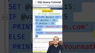 SQL Server Conditional Statements in 60 Seconds SQL Tutorial Day 23 [upl. by Dolloff]