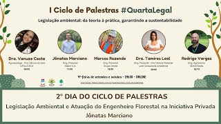 I Ciclo de Palestras QuartaLegal Legislação Ambiental e Atuação do Engenheiro Florestal [upl. by Celik]