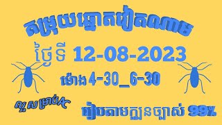 km តម្រុយឆ្នោតយួនលេខពិសេស ថ្ងៃទី 12 l សីហា l 2023 VietNam Loterry Tips 12 l 08 l 2023 360p 30f 20230 [upl. by Sregor]