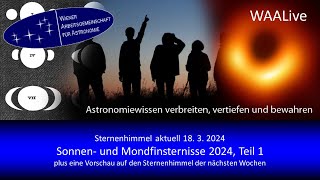 Sternenhimmel aktuell Sonnen und Mondfinsternisse 2024 Teil 1 [upl. by Atteloj]