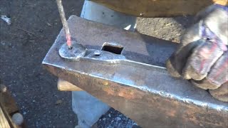 Blacksmithing Forging A Nail Header And Making Some Nails [upl. by Dnama]