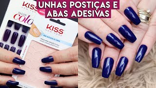 Apliquei as UNHAS POSTIÇAS com as ABAS ADESIVAS da Kiss New York nas unhas naturais da minha mãe [upl. by Alur]