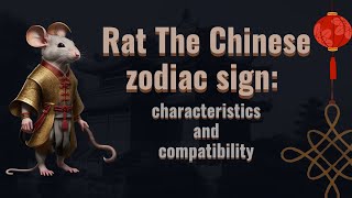 Rat 🐀 The Chinese zodiac sign 🌒🪧 characteristics and compatibility [upl. by Rebma]