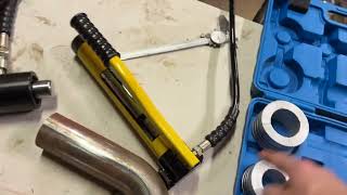 Harbor freight hydraulic punch kit meets the cheapest pipe expander on Amazon ￼￼￼ [upl. by Ochs]