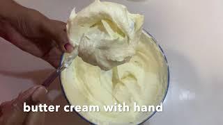 Butter Cream At Home By HandCake Decoration frostingIcing Cream Without Hand Blender [upl. by Niwdla194]