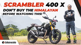 Triumph Scrambler 400 X Review  Heres How the Scrambler 400 is Better Than RE Himalayan  BikeWale [upl. by Douglass918]