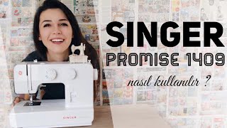 Singer Promise 1409 Kullanımı  Düz Dikiş Sürfile İplik Takma yenibaşlayanlariçindikiş [upl. by Nwahshar]