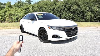 2022 Honda Accord Sport SE Start Up Test Drive Walkaround Test Drive POV and Review [upl. by Annaehs]