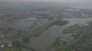 Lørenskog Strømmen Nitelva Lillestrøm Kjeller flyplass Jessheim  Flying Over Norway [upl. by Oster381]