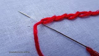 Basic Hand Embroidery Part  28  Twisted Chain Stitch [upl. by Head501]