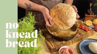 No Knead Bread  Easy Homemade Artisan Bread Recipe cooking food baking [upl. by Nahtanha]