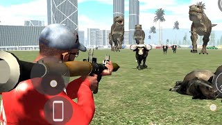 Indian Bike 3D Game Download This dinosaur chases humans and attacks them it also attacks buffaloes [upl. by Anahahs]