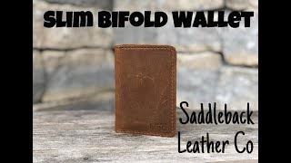 The Best Slim Leather Wallet Saddleback Leather Co Slim Bifold Leather Wallet [upl. by Michail]