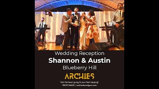 Wedding Reception  Shannon amp Austin  Blueberry Hill Goa  Archies Band Goa [upl. by Hailed944]