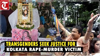 Doctor rapemurder case Transgenders holds protest in Kolkata [upl. by Jamnes817]