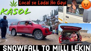 Kasol Me Ladai Ho Gayi Local se 😡 Snowfall in Kasol Himachal Pardesh  Car Camping in Hilux [upl. by Llehcor]