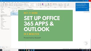 Tutorial Setup Microsoft 365 Apps for Business configure Outlook for your corporate email account [upl. by Fezoj]