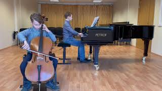 G Goltermann  Capriccio op 24 Played by 9years old cellist Tristan 11years old Stefan [upl. by Rihana688]